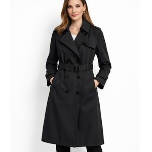 Defense Logistics Agency Garrison Collection Black All Weather Trench Coat 8 NWT